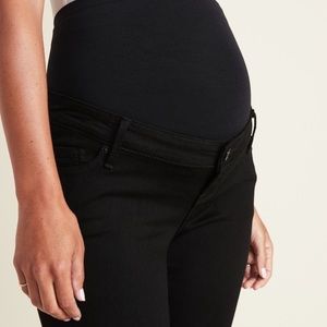 Old navy maternity black rockstar skinny jeans